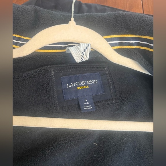 LANDS’ END Squall Small Black Hooded Waterproof Insulated Coat Jacket - Picture 4 of 10